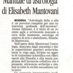 Articolo di G.Manzini sul quotidiano La Gazzetta di Modena